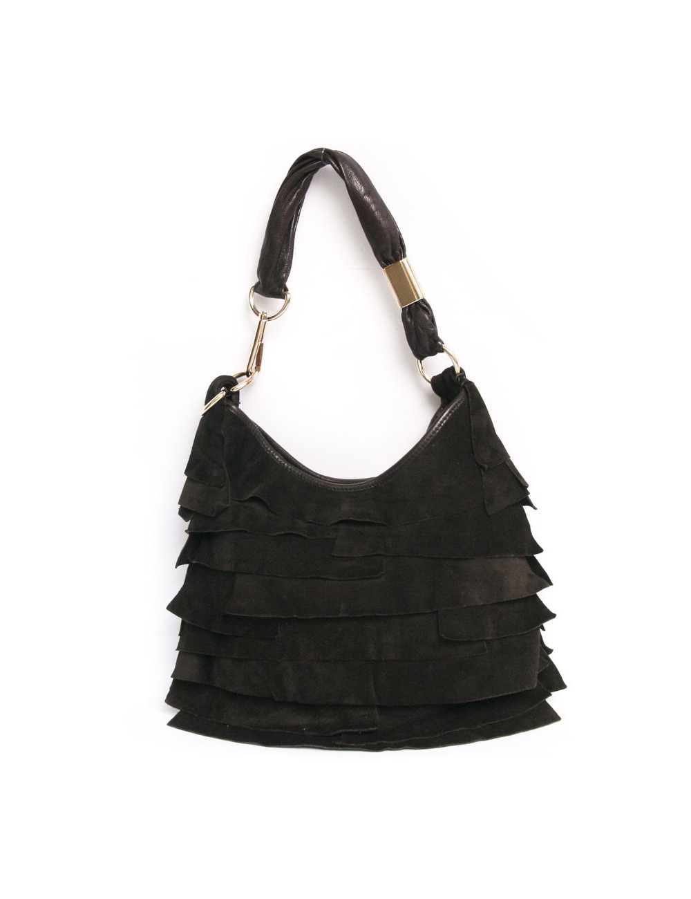 Sac YVES SAINT LAURENT "Saint Tropez" en daim marron