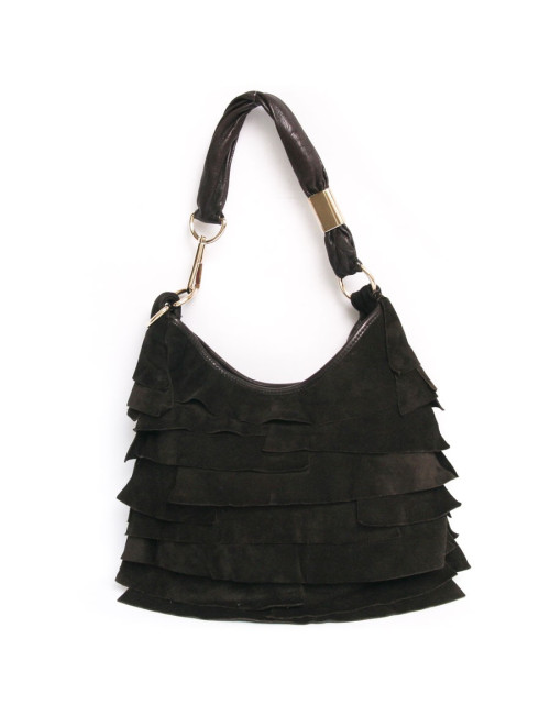 Sac YVES SAINT LAURENT "Saint Tropez" en daim marron