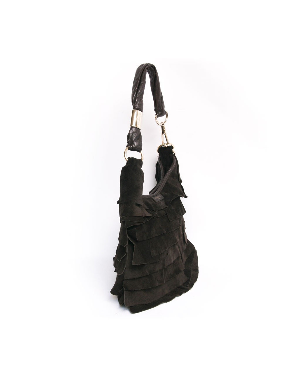 Sac YVES SAINT LAURENT "Saint Tropez" en daim marron