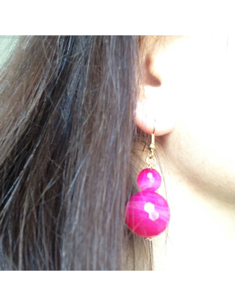 Clous MARGUERITE DE VALOIS agates rose