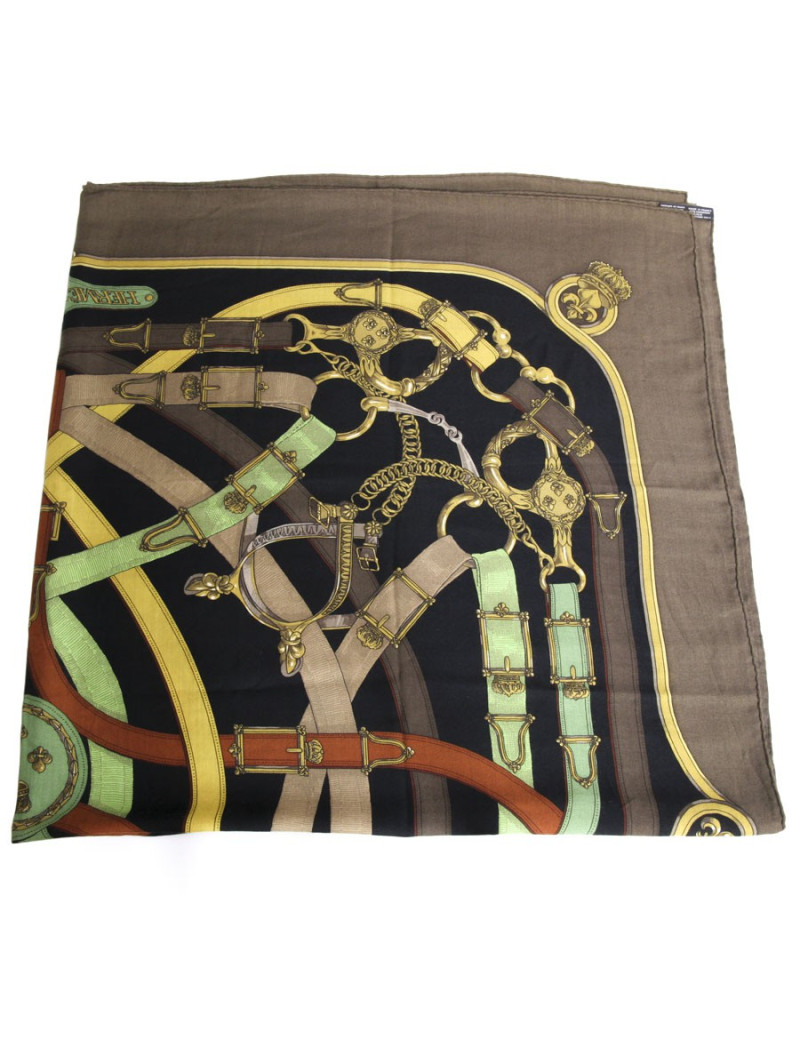 Châle "Cavalcadour" HERMES en cachemire  
