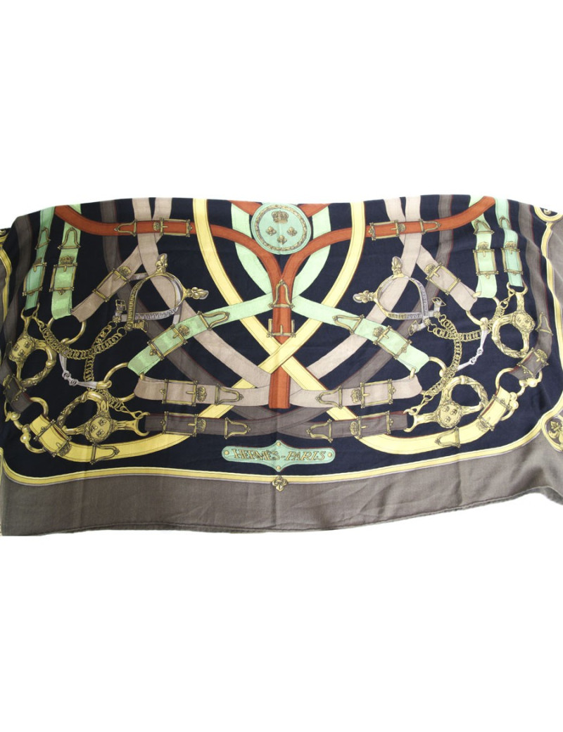 Châle "Cavalcadour" HERMES en cachemire  