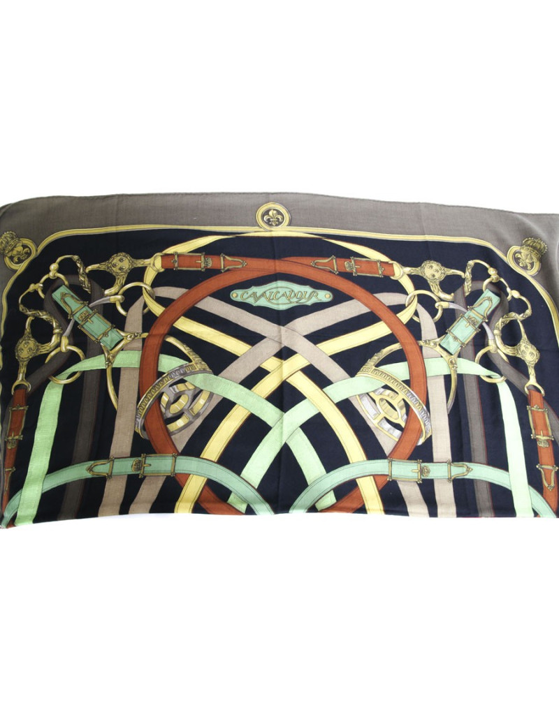 Châle "Cavalcadour" HERMES en cachemire  