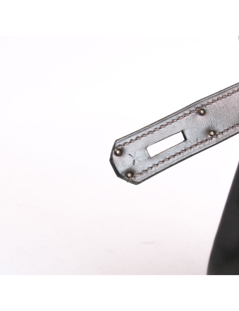 Sac Kelly HERMES cuir box marron 