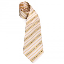 CHANEL yellow silk tie