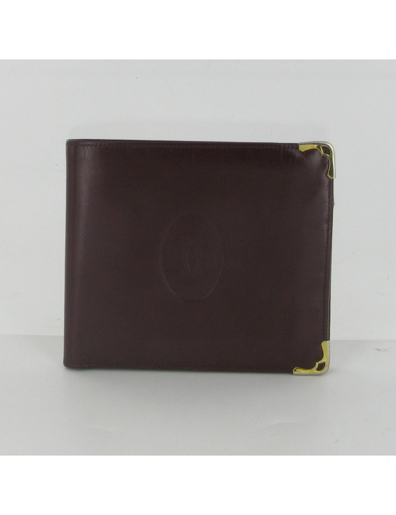 CARTIER Burgundy leather portfolio
