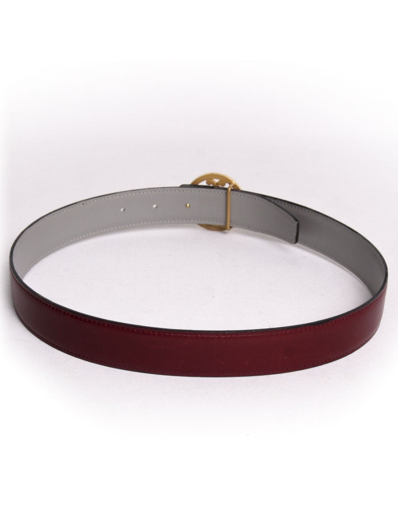 Ceinture HERMES T 70 réversible bdx et gris                                                                               