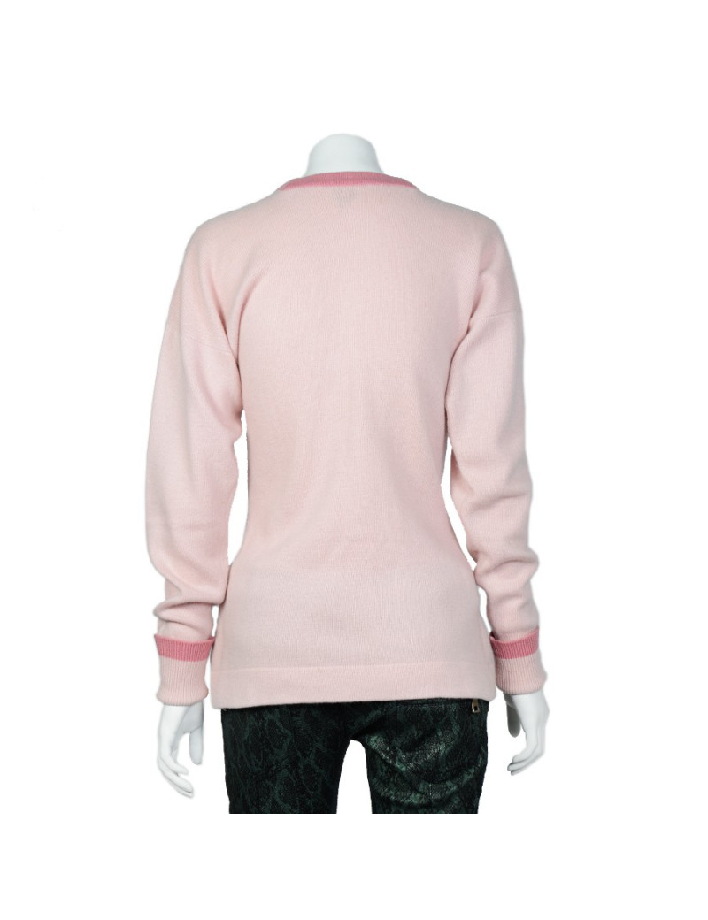 Gilet CHANEL cachemire rose