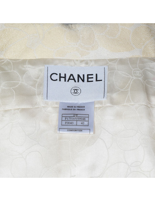 Gilet CHANEL sans manches ceinture perles nacrées