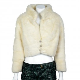PARY fur white mink short jacket