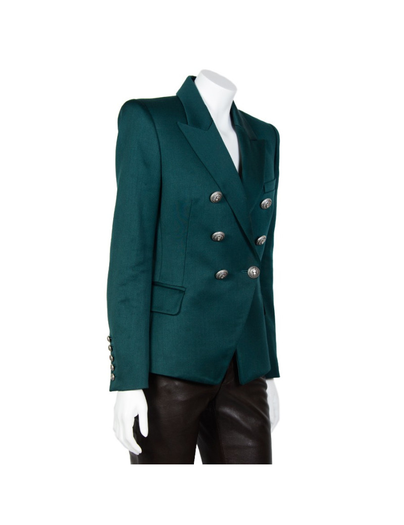 Blazer BALMAIN T40  vert foncé