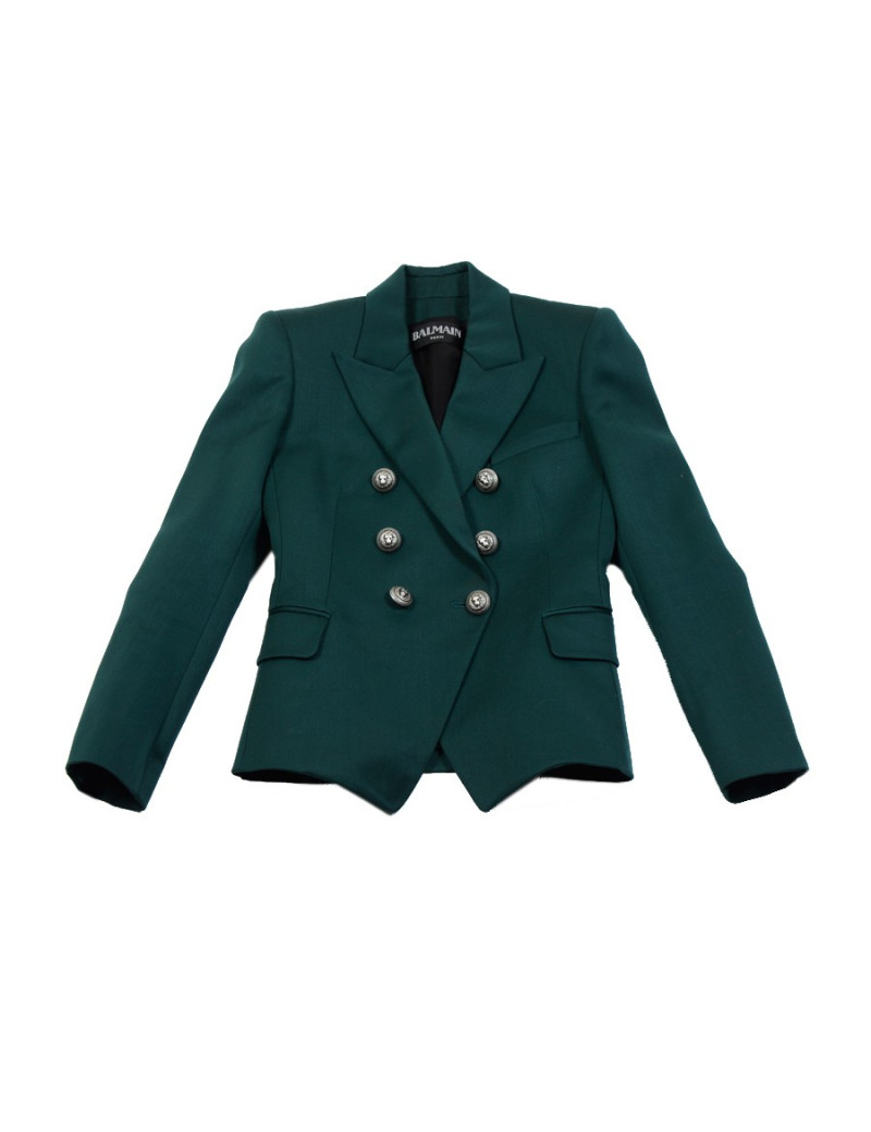Blazer BALMAIN T40  vert foncé