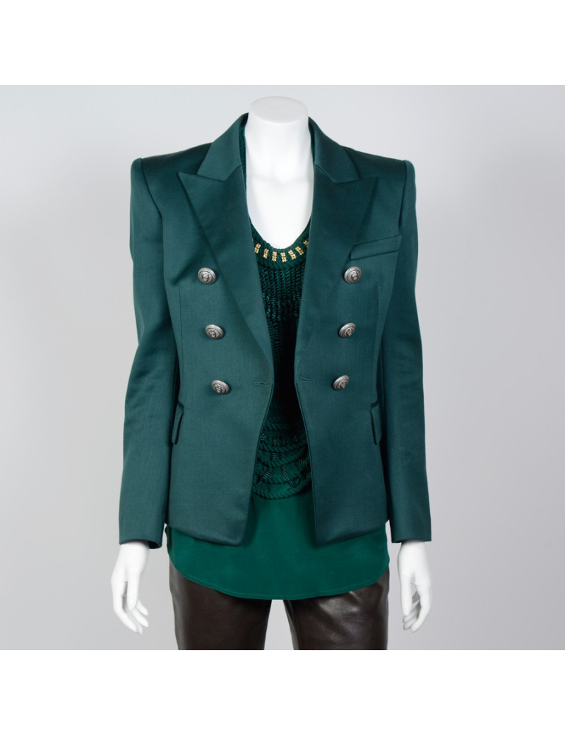 Débardeur BALMAIN t 38 en soie verte