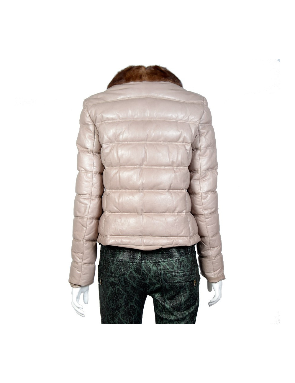 Doudoune APOSTROPHE T40 beige et vison