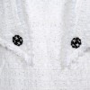 Robe CHANEL T 38 tweed blanche et noire