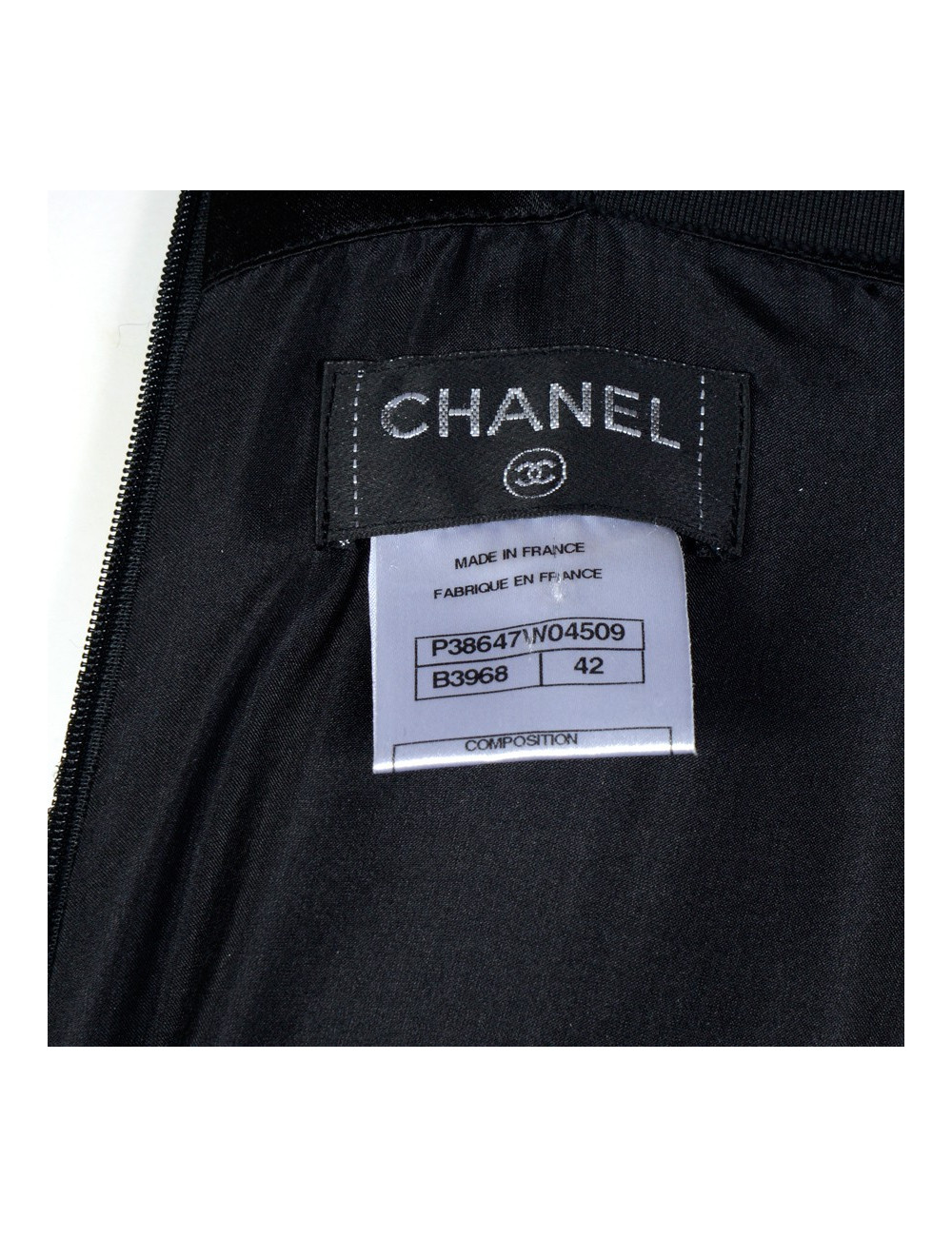 Jupe plissée CHANEL T 42 plissée tweed noir