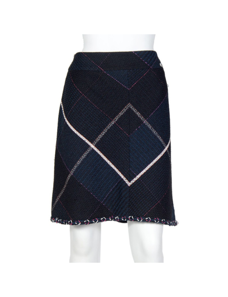 Jupe CHANEL T 42 motifs géométriques