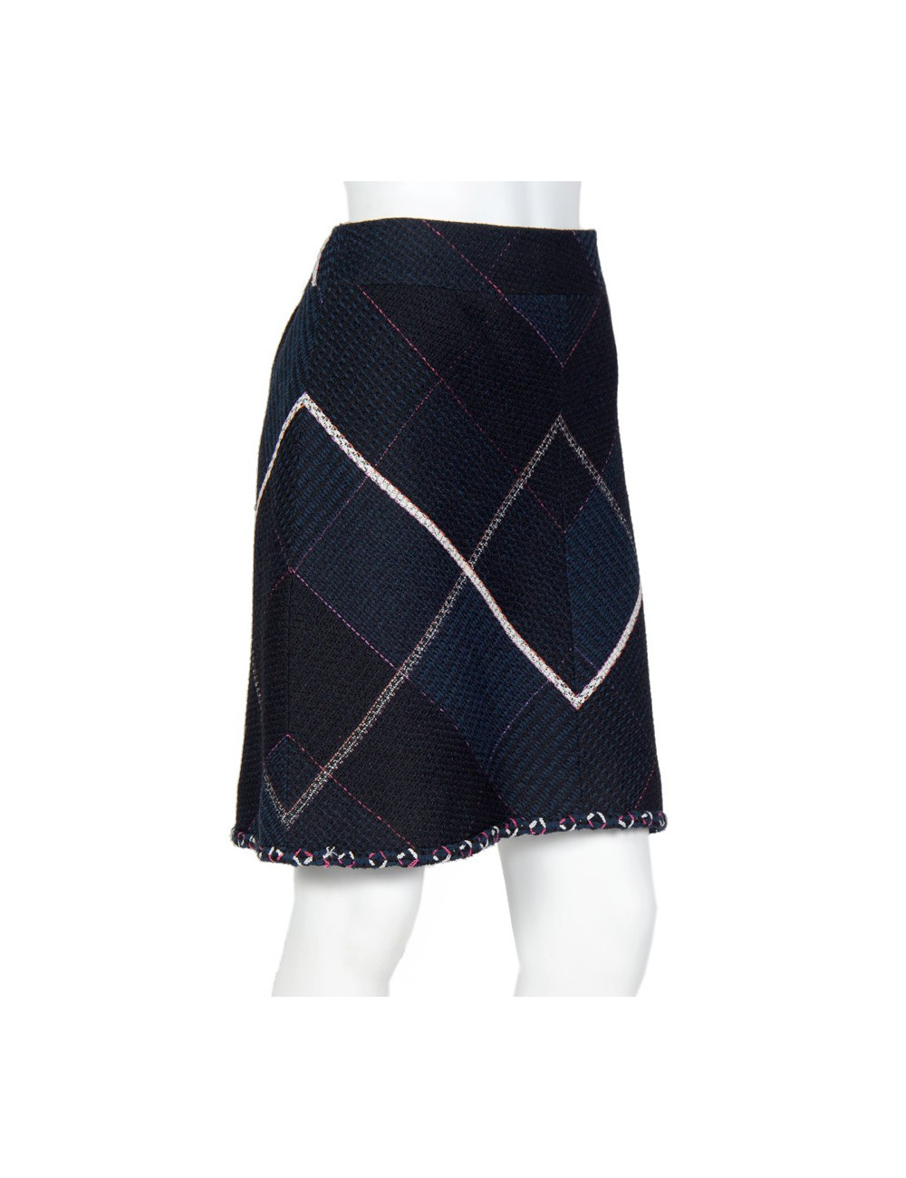 Jupe CHANEL T 42 motifs géométriques