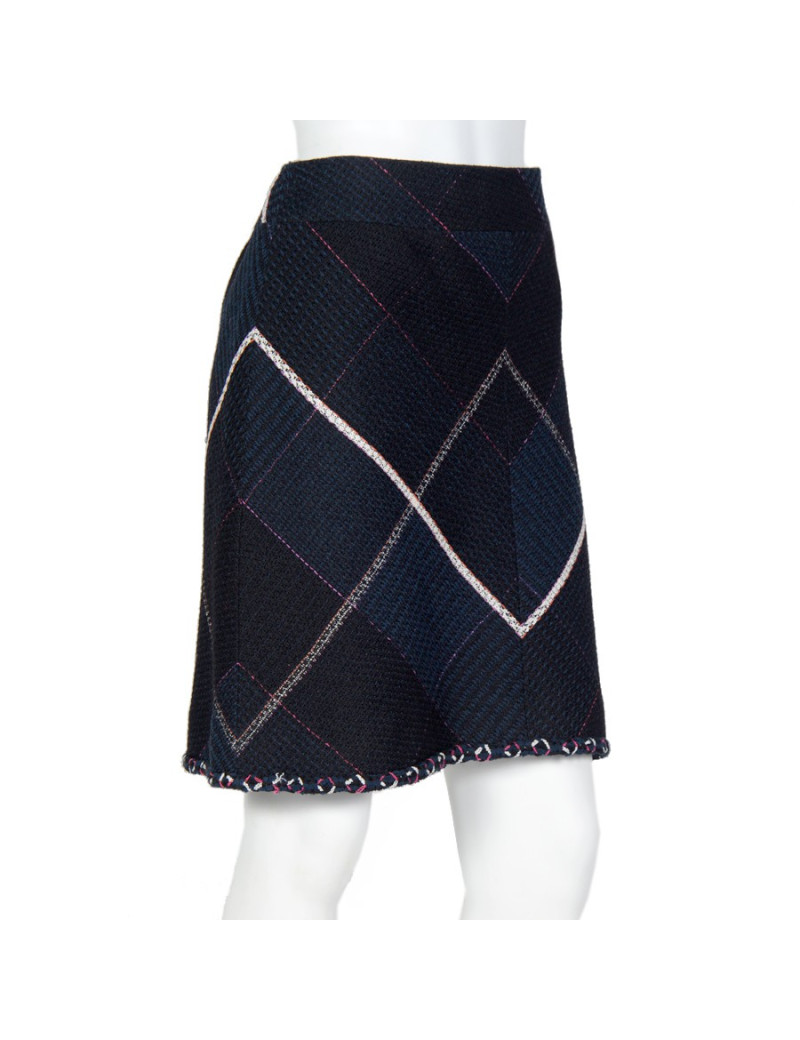 Jupe CHANEL T 42 motifs géométriques