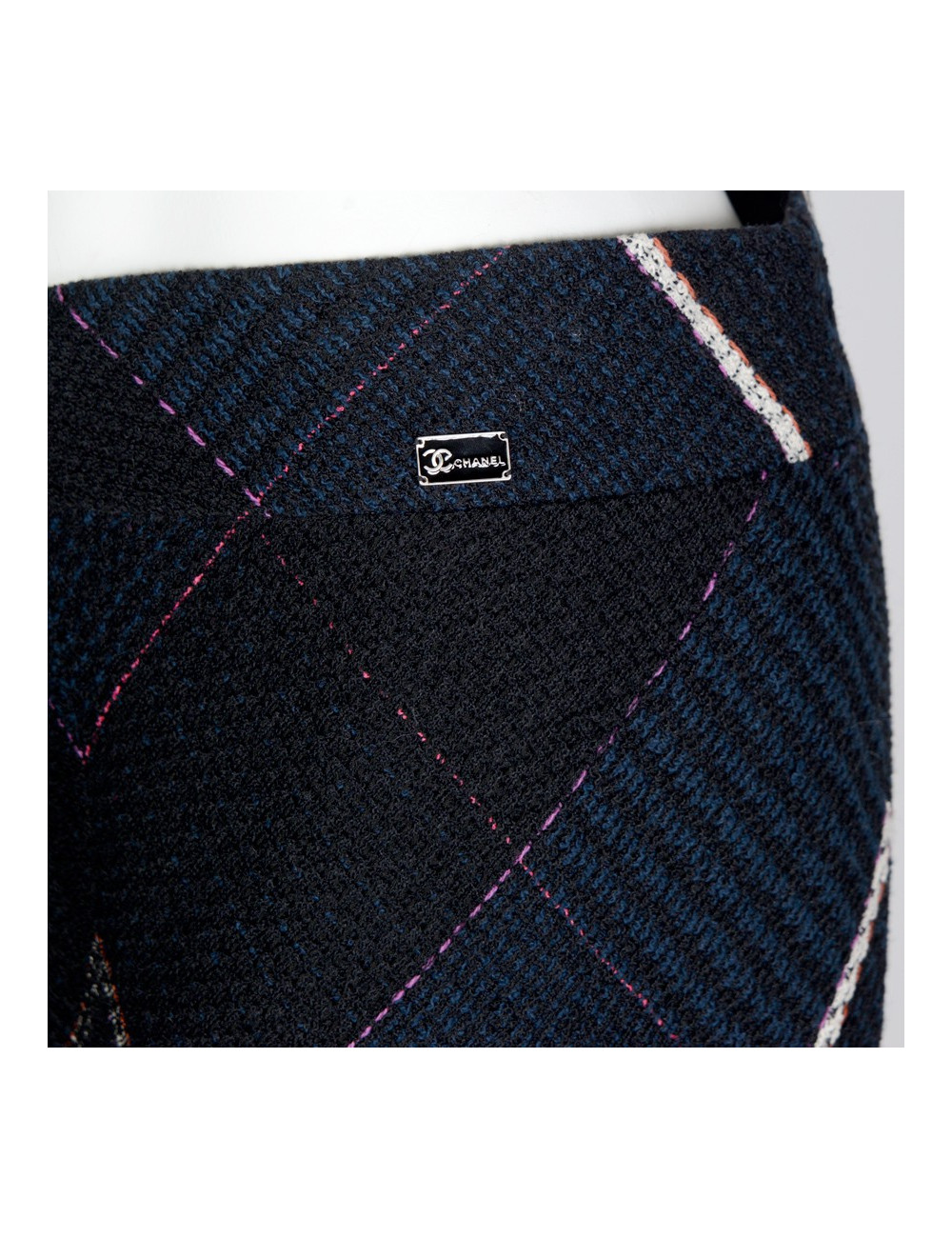 Jupe CHANEL T 42 motifs géométriques