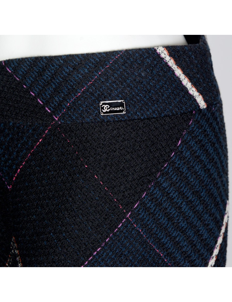 Jupe CHANEL T 42 motifs géométriques