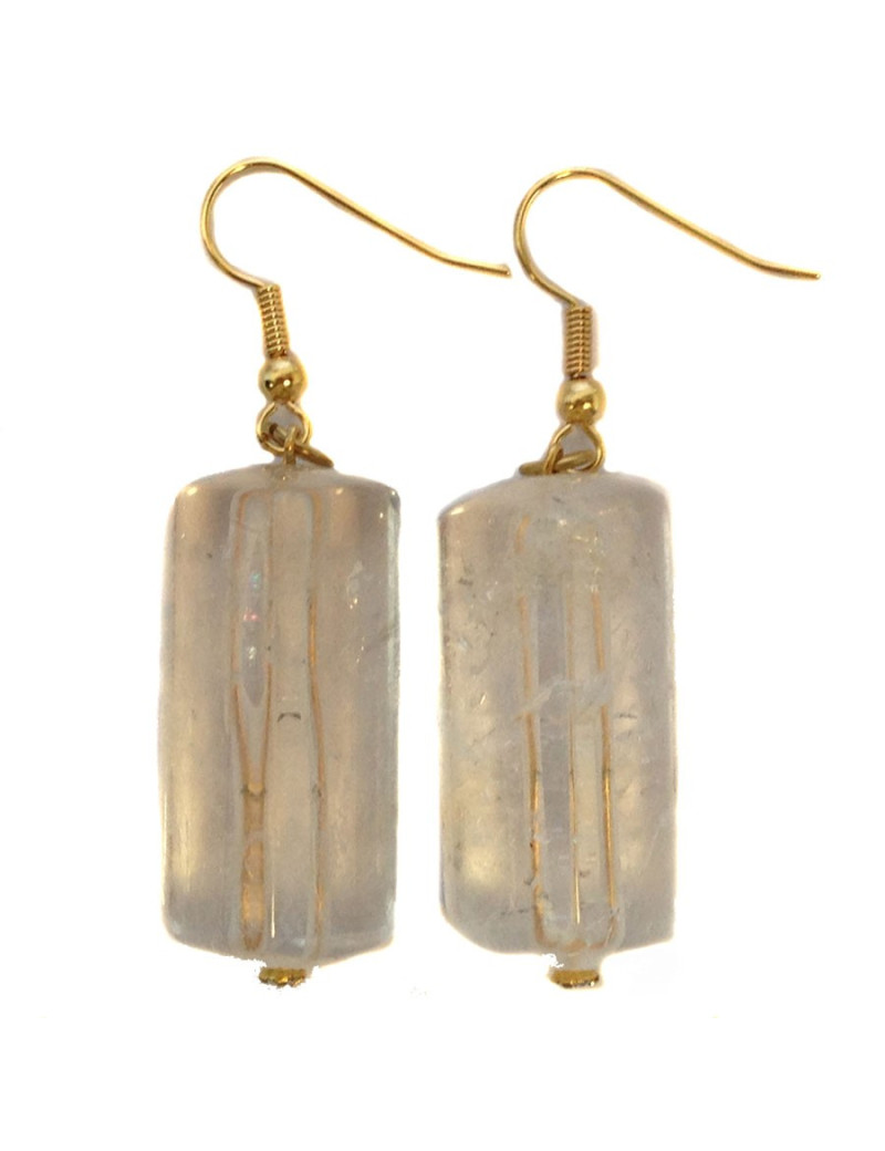 Clous d'oreille cristal de Roche