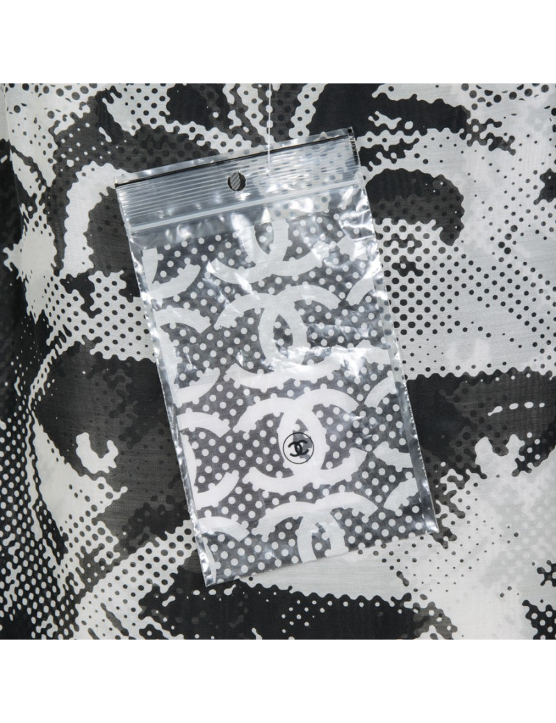 Blouse CHANEL T40 soie blanc/noir