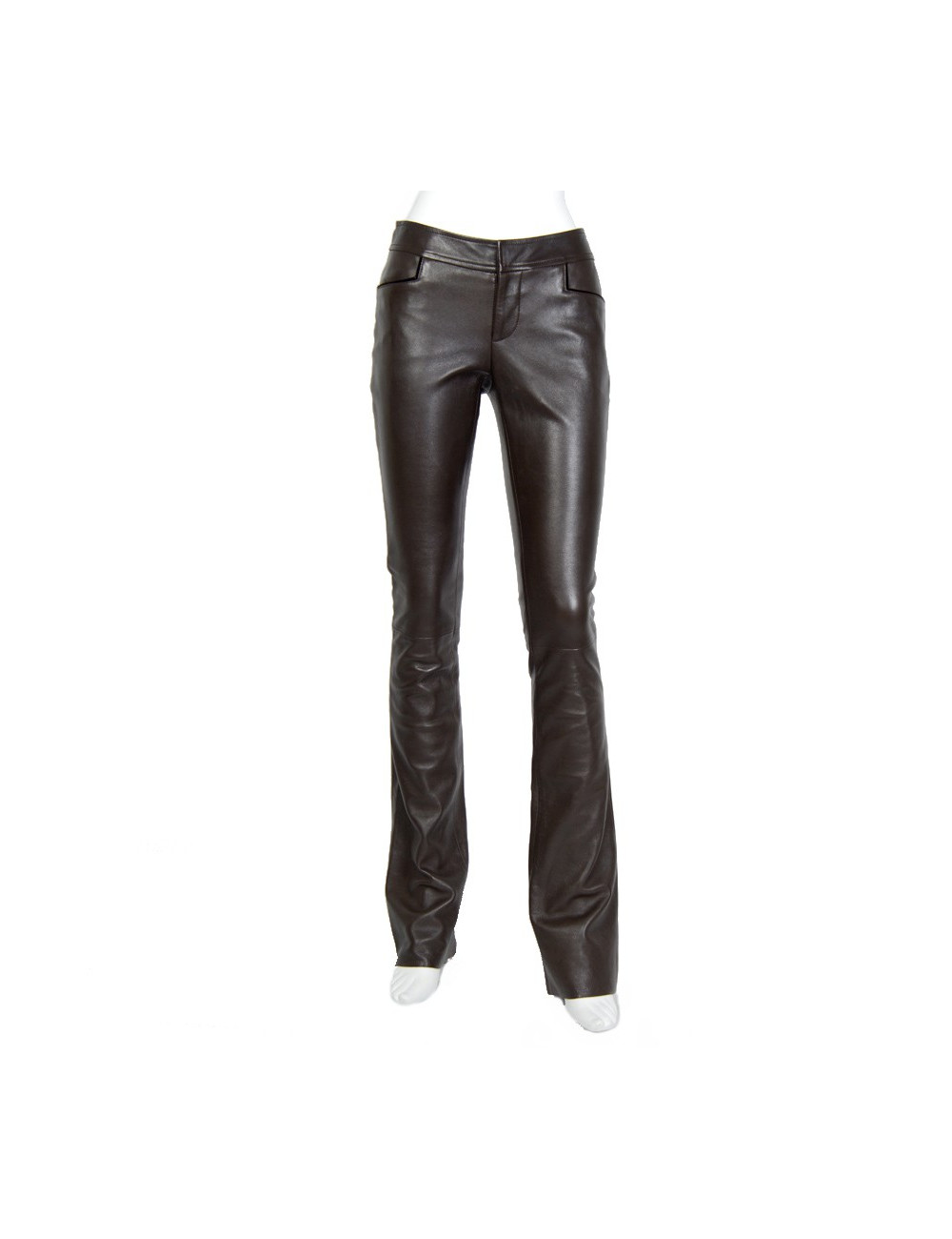 Pantalon GUCCI en cuir marron 