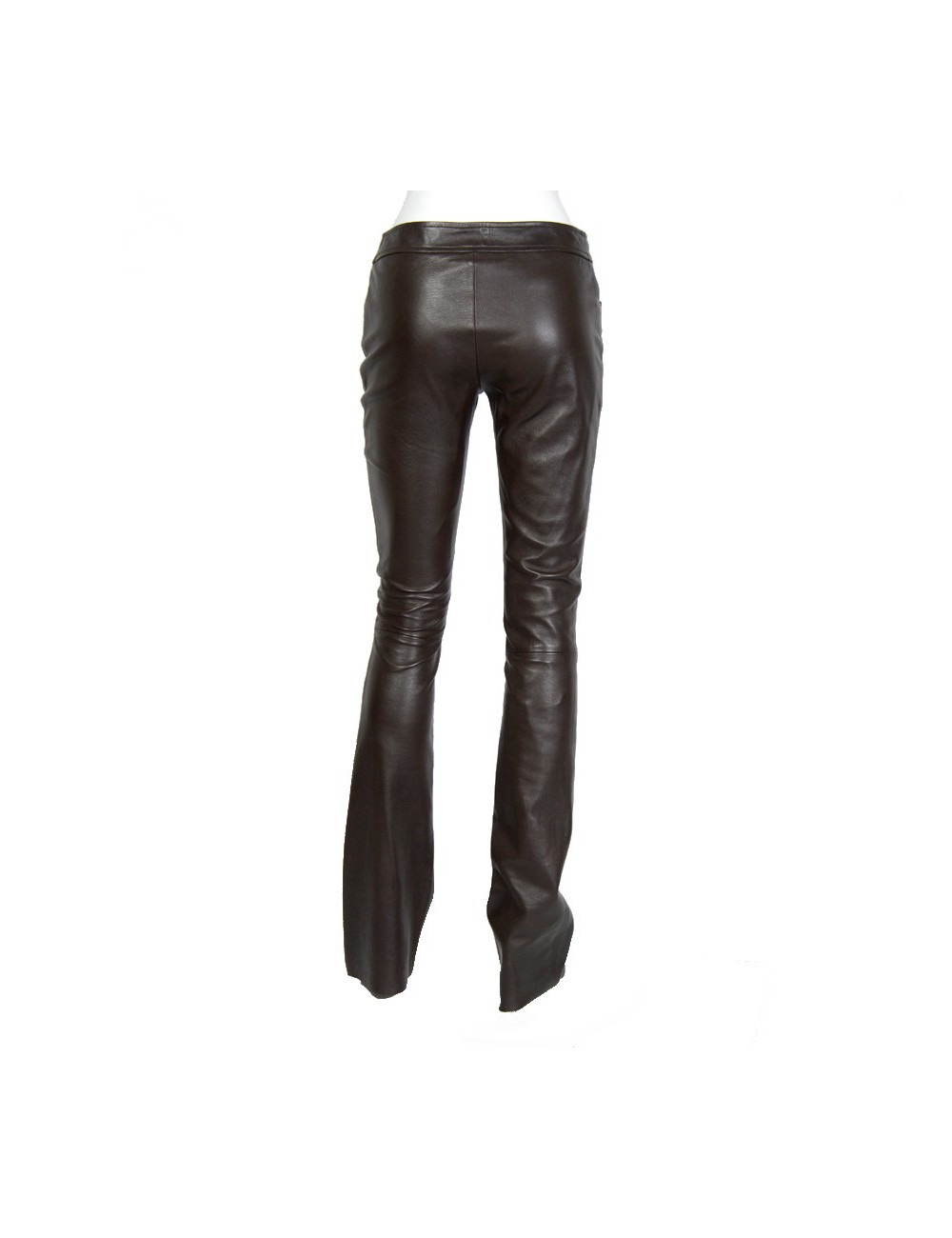 Pantalon GUCCI en cuir marron T 