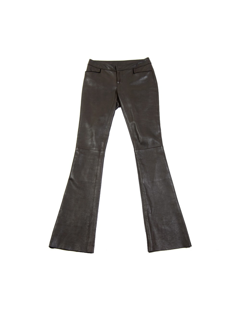 Pantalon GUCCI en cuir marron T 