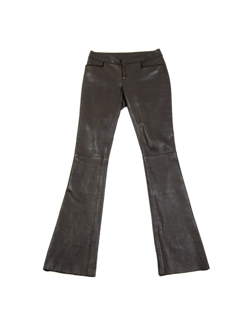 Pantalon GUCCI en cuir marron 