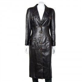 CHANEL vintage T40 leather coat