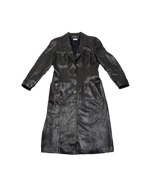 Manteau CHANEL en cuir vintage T40