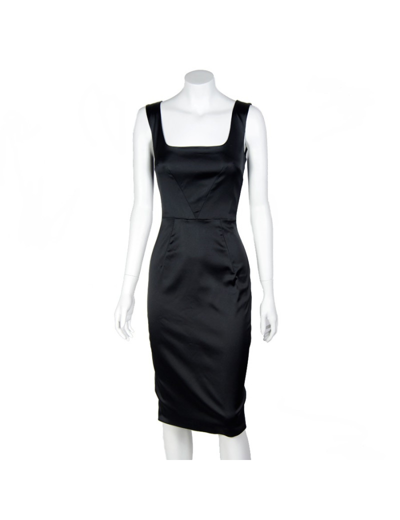 Robe du soir D&G T40 satin brillant noir