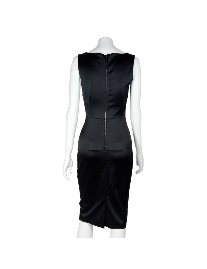 Robe D&G T40 satin brillant noir