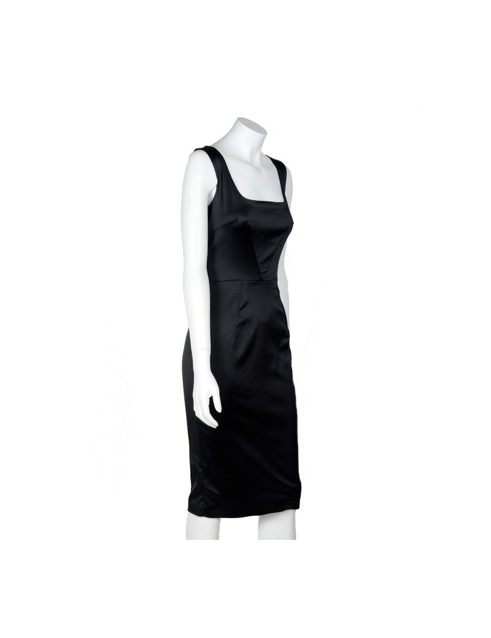 Robe D&G T40 satin brillant noir