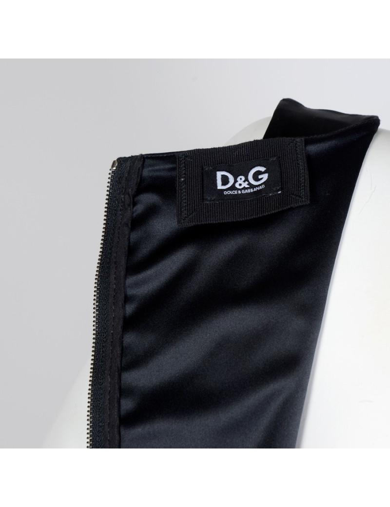 Robe D&G T40 satin brillant noir