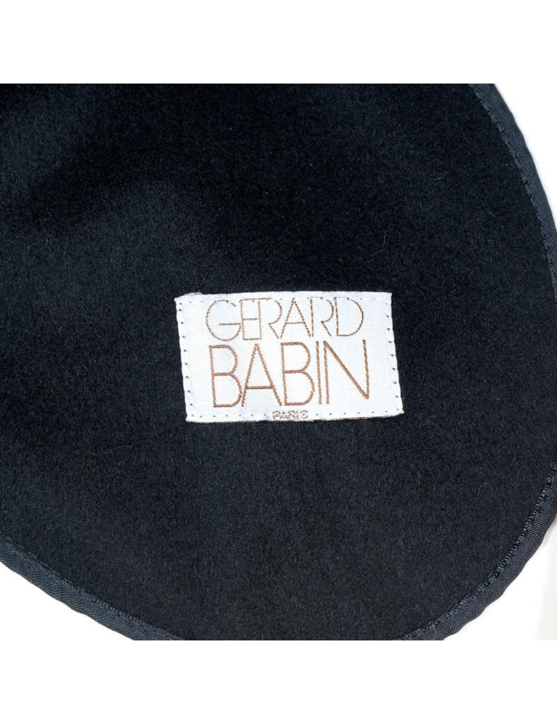 Cape GERARD BABIN drap de laine et renard noir