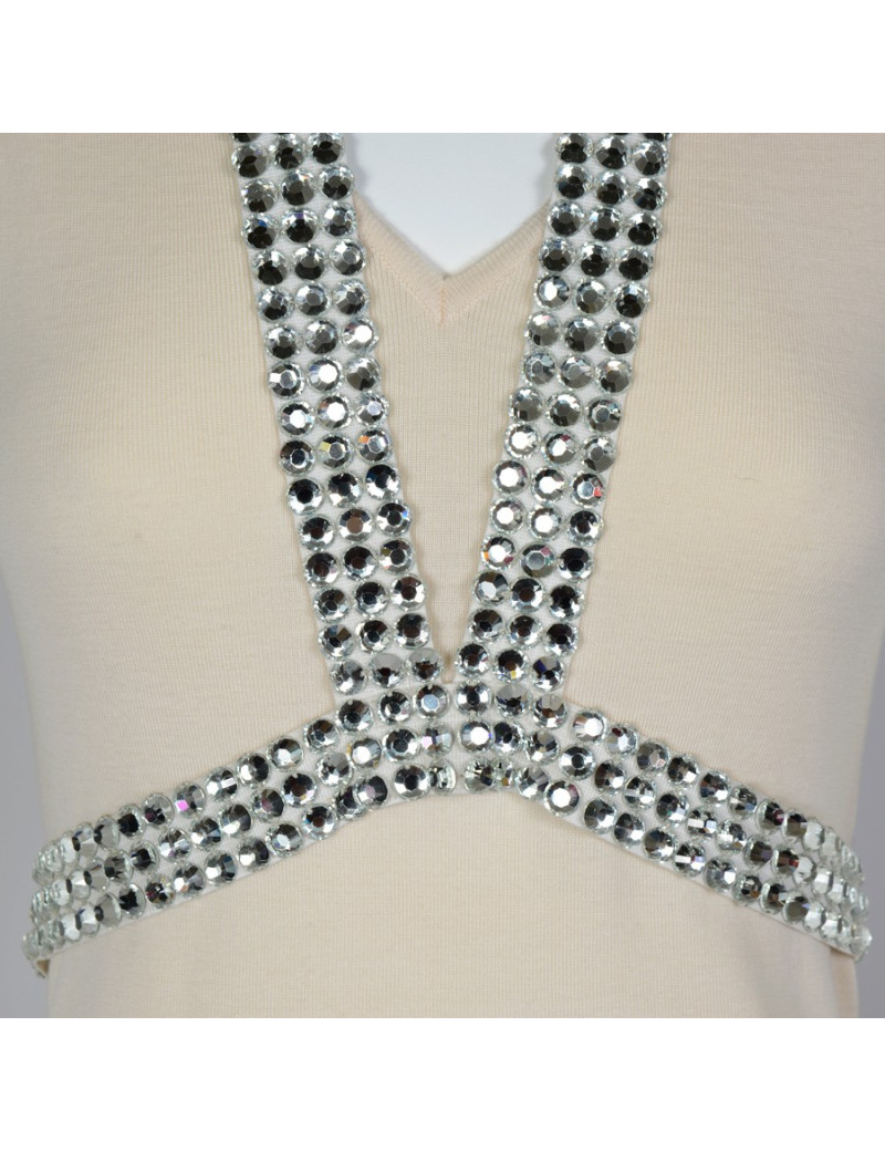 Robe BALMAIN T36 laine rose pâle