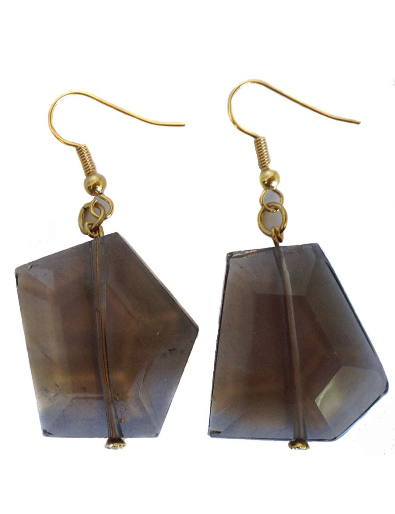 Clous MARGUERITE DE VALOIS quartz fumé