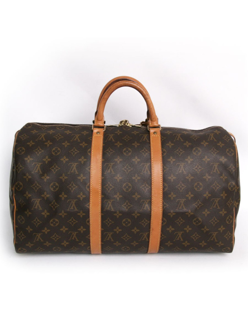 Sac "keepall 50" LOUIS VUITTON toile monogram marron