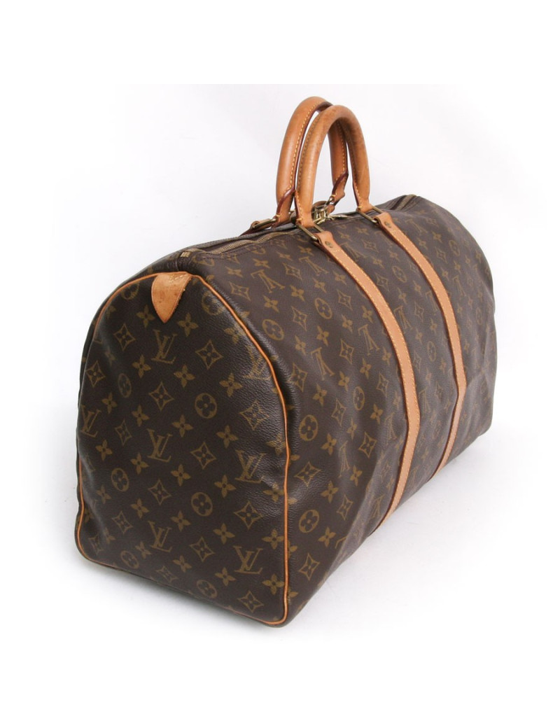 Sac "keepall 50" LOUIS VUITTON toile monogram marron