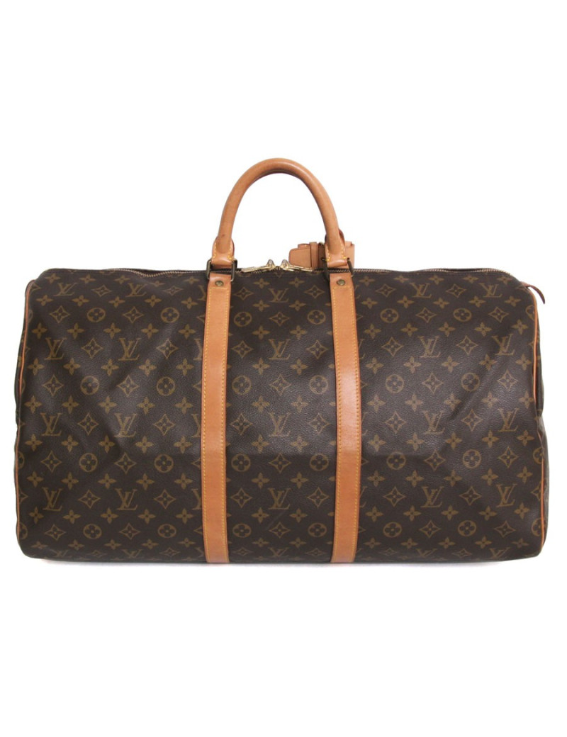 Sac "keepall 55" LOUIS VUITTON toile monogram marron