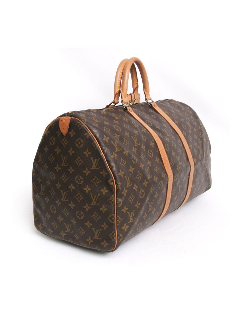 Sac "keepall 55" LOUIS VUITTON toile monogram marron