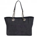 Sac CHANEL cabas signé "Chanel" toile jeans