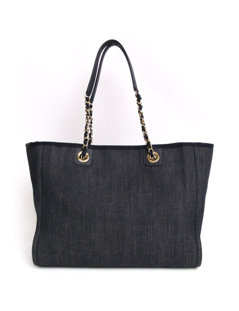 Sac CHANEL cabas signé "Chanel" toile jean's