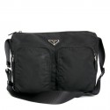 Bag or canvas and black leather PRADA bag