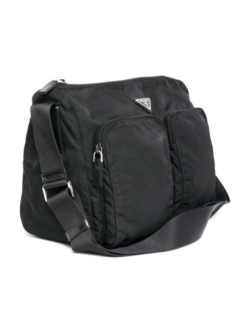 Sacoche PRADA en nylon noir