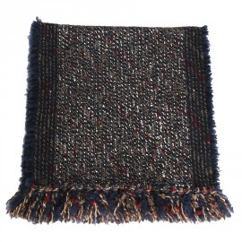 CHANEL multicolor tweed scarf