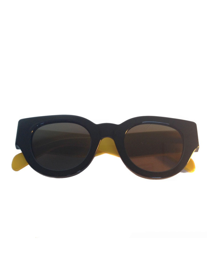 Lunettes de soleil CELINE noires et jaunes